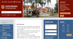 Desktop Screenshot of obec-hovorany.cz