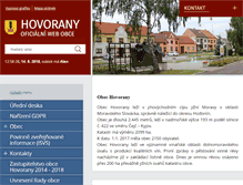 Tablet Screenshot of obec-hovorany.cz